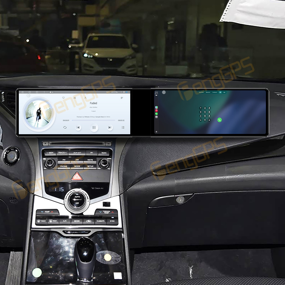 Android Auto Head Unit 12.3 Inch - 24.6インチスクリーンカーステレオ、ヒュンダイグランジャー2014-2015用、Android Auto GPSナビゲーション、マルチメディアビデオステレオレシーバーヘッドユニット