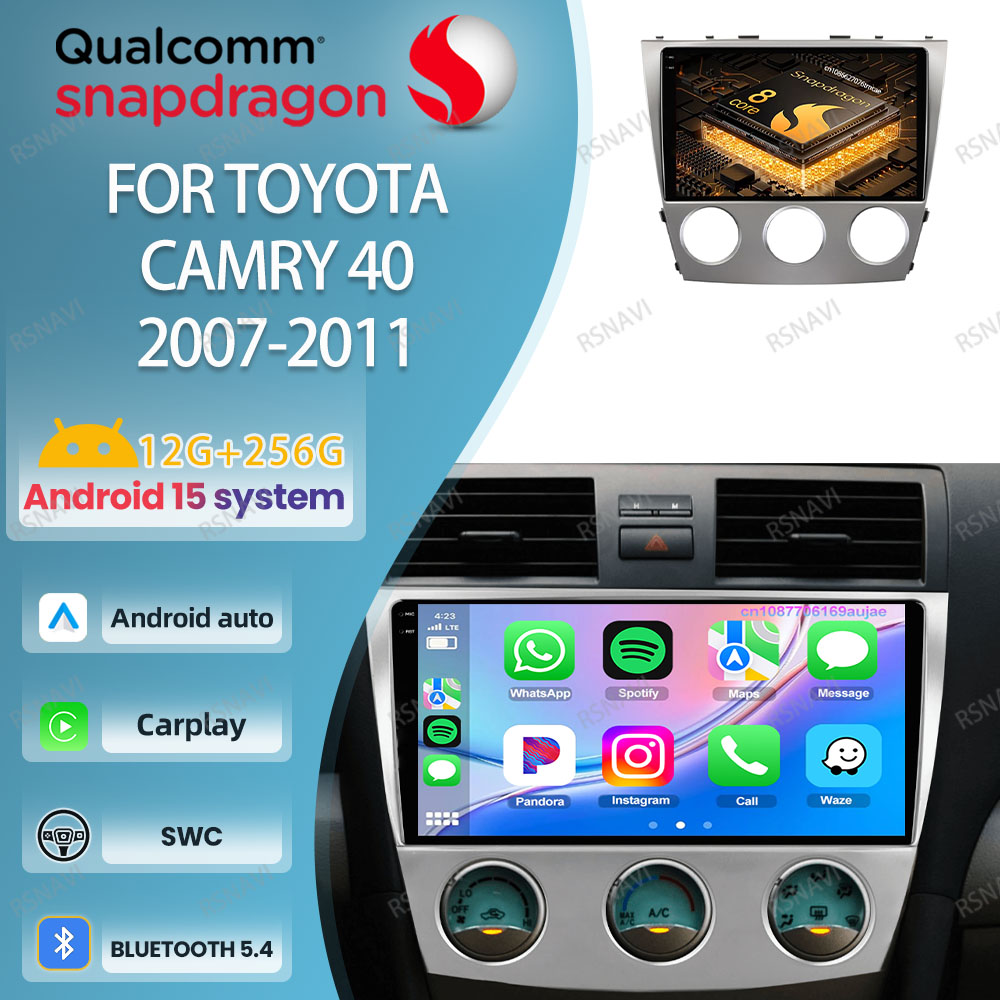 Car Radio Gps Navigation 10 Inch - Android 15搭載 トヨタ カムリ 40系 (2007-2010/2011)用