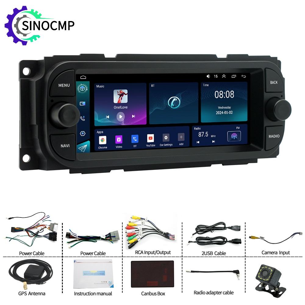 Car Multimedia Player Carplay Android Auto - カーステレオラジオ Android 12 ジープ・ダッジ・グランドチェロキー用 CarPlay Android