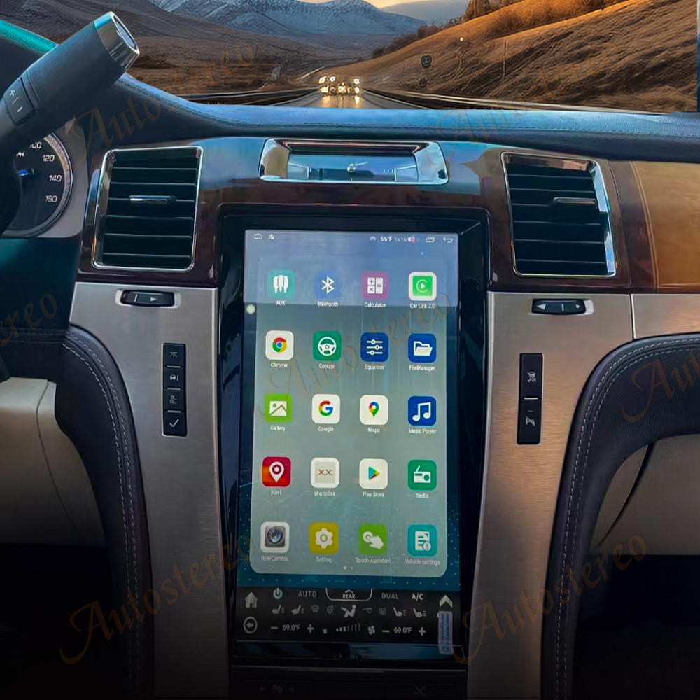 Android Head Unit 7862 Octa Core - 13.6インチ カープレイ対応 キャデラック エスカレード 2004-2017年式 Android