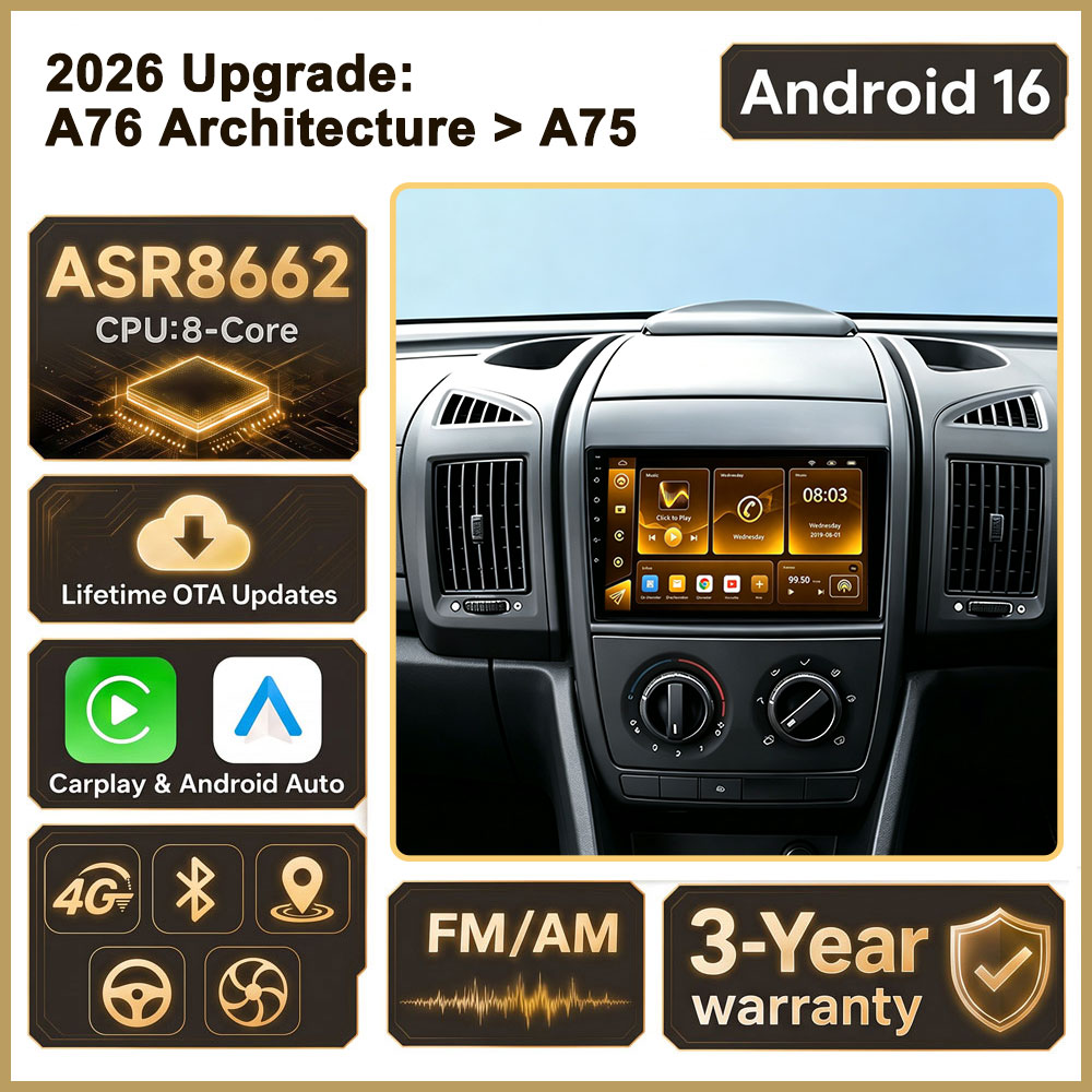 Car Radio Gps Navigation 10 Inch - Cortex-A76 オクタコア Android 16、プジョー ボクサー/フィアット ドゥカート