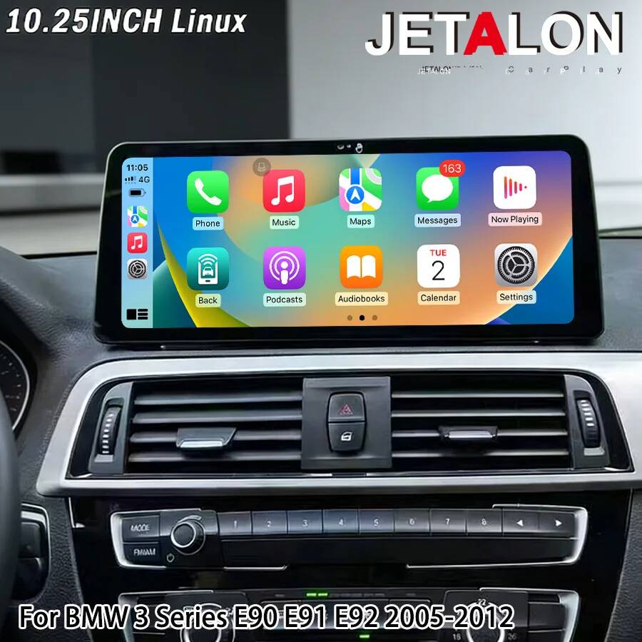 Car Multimedia Player Carplay Android Auto - 10.25インチ BMW 3シリーズ E90 E91 E92