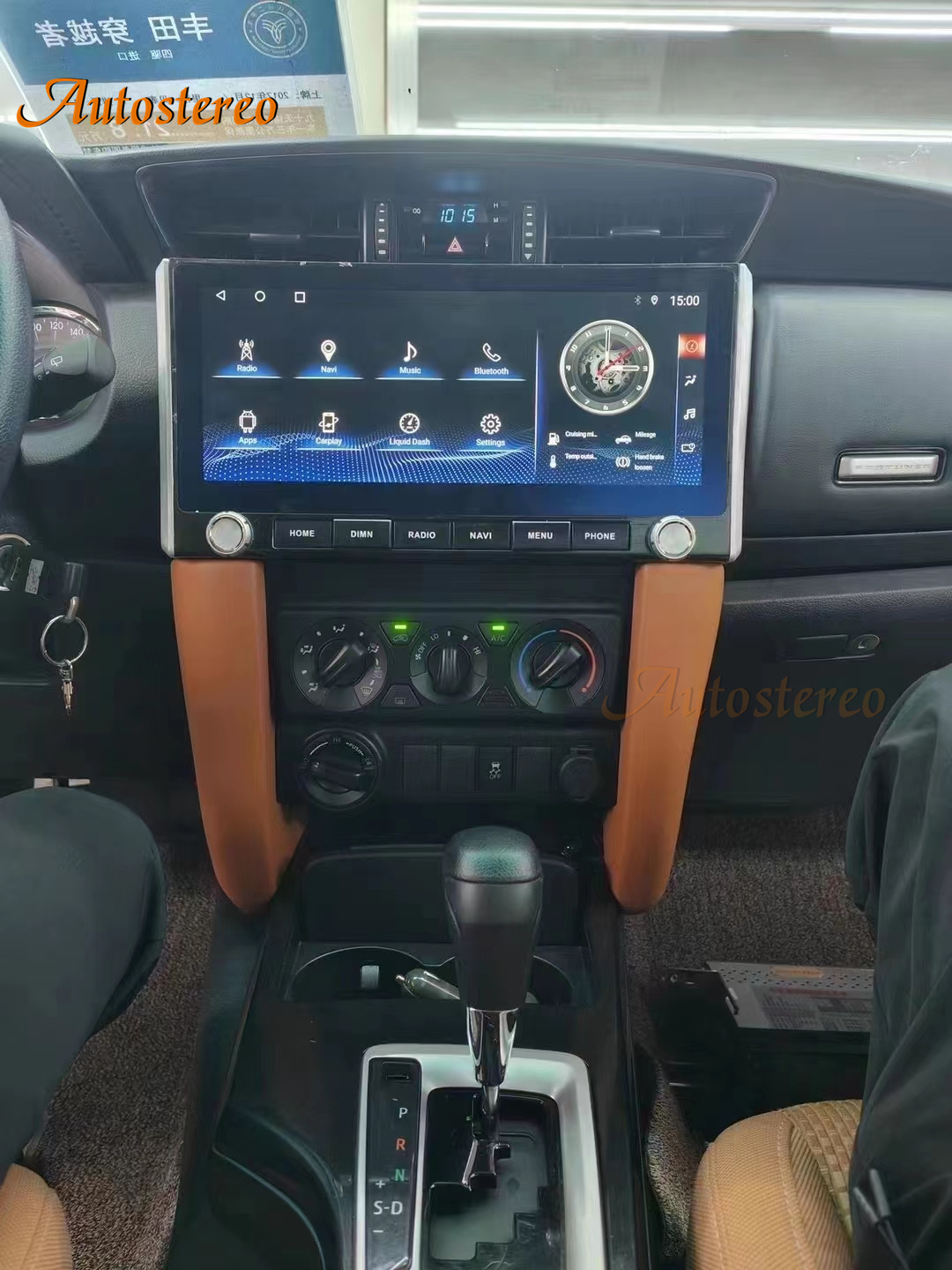 Android Auto Head Unit 12.3 Inch - ワイヤレスカーマルチメディアプレーヤー,CarPlay,カーラジオ,ステレオ,電気スクリーン,Android 13,トヨタフォーチュナー2015-2021, 4g