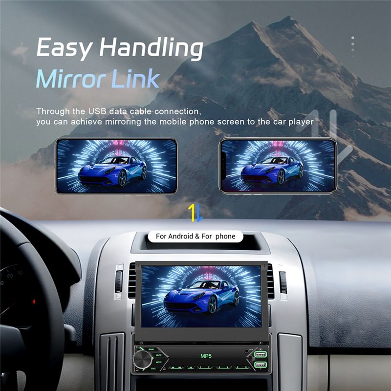 1 Din タッチスクリーンカーステレオ 7 インチフリップ - Car Radio 1 Din Flip Out Screen のレビューと価格