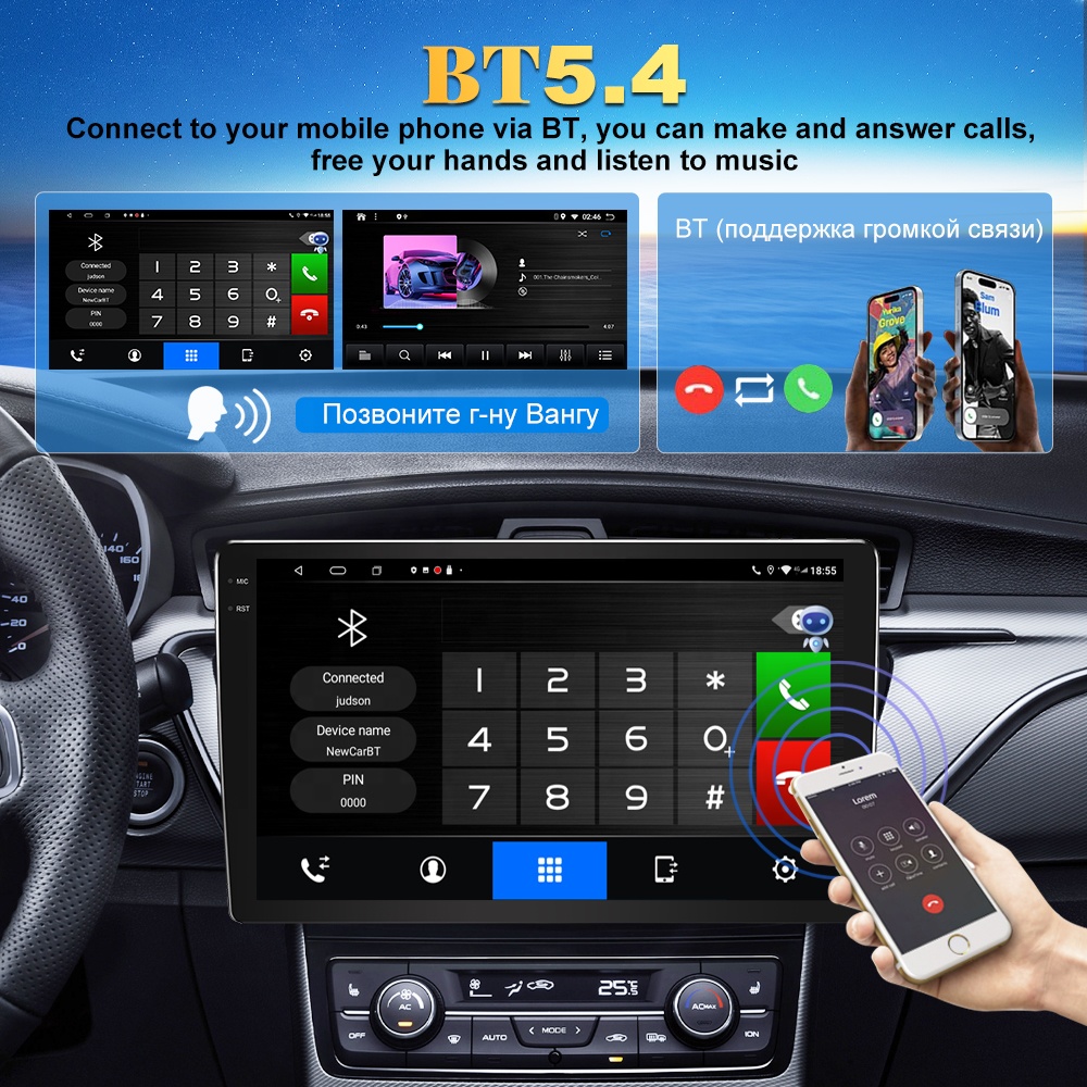 ユニバーサル2DINカーステレオ9インチQLEDスクリーンナ - Car Multimedia Player Carplay Android Auto のレビューと価格