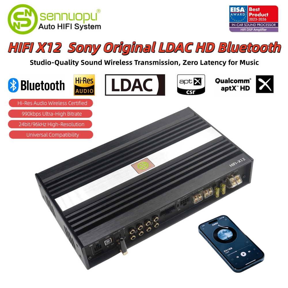 Sennuopu HIFI X12：8チャンネルのカーアンプ - Car Stereo Dsp 8 Channel のレビューと価格