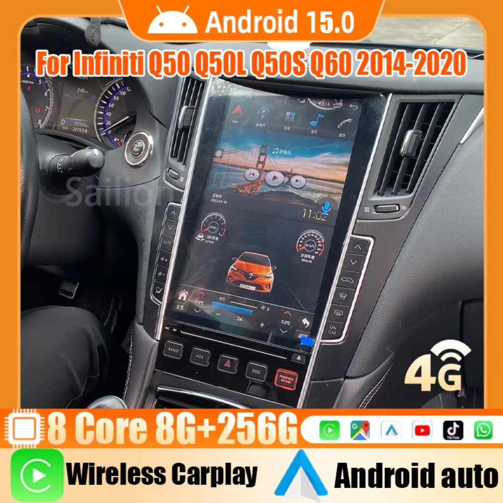 Android15 カーラジオ インフィニティ Q50 Q5 - Car Dvd Player Bluetooth Steering Wheel のレビューと価格
