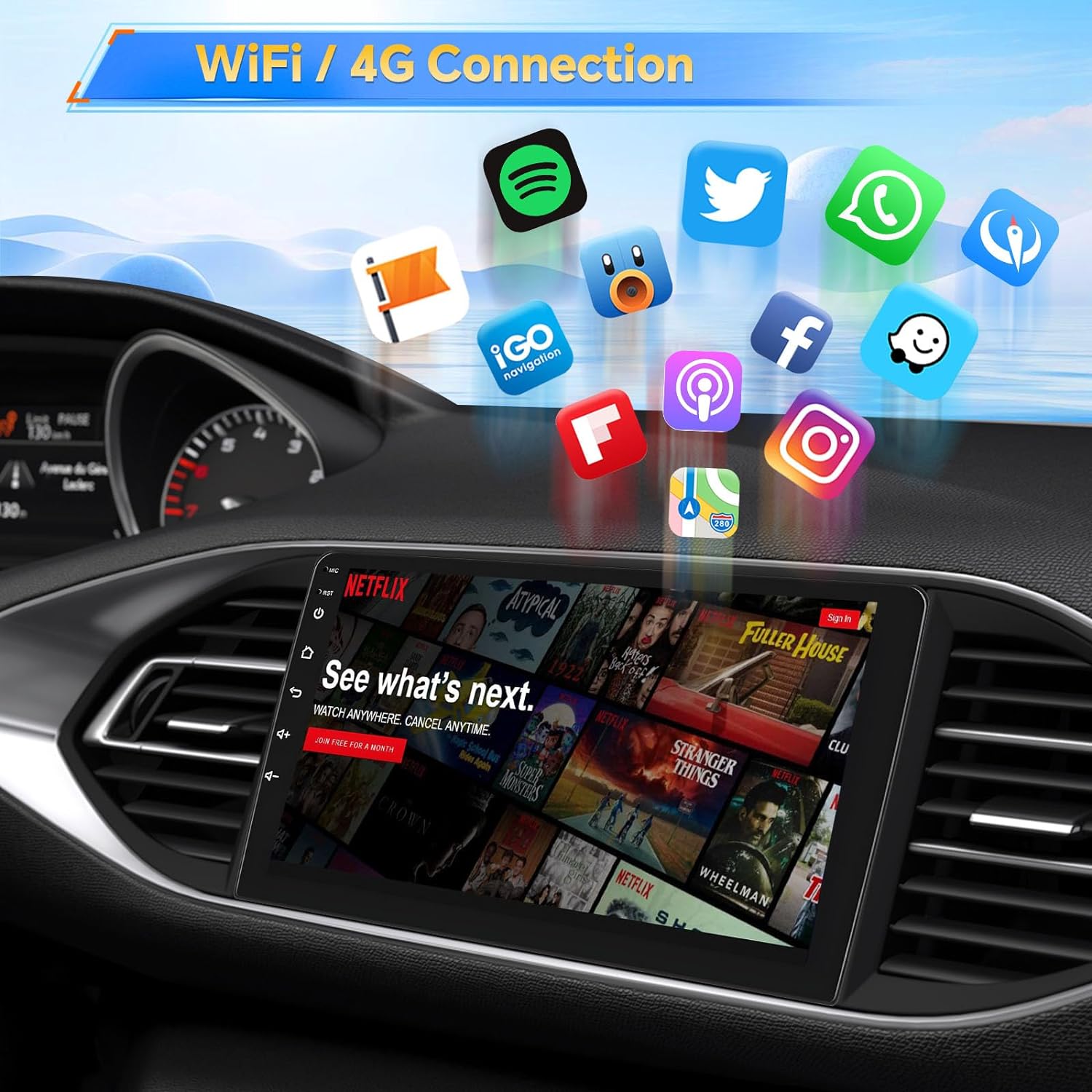 Android 16 wifi+4G Carplay対応カー - Android Car Stereo 2 Din 8 Core のレビューと価格