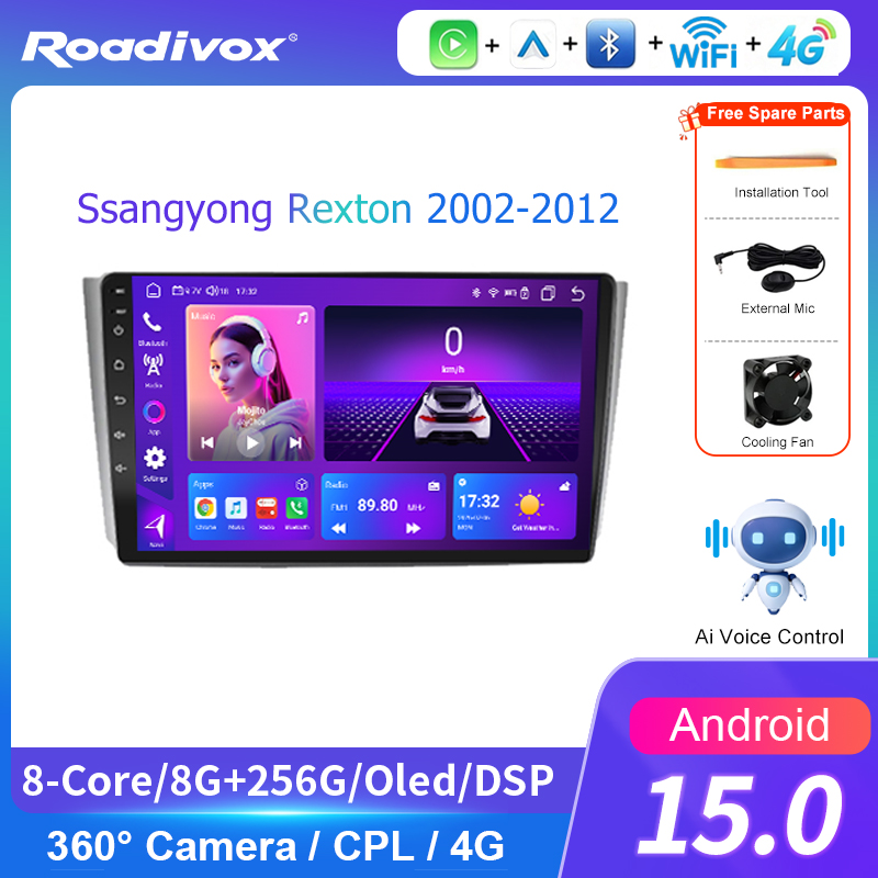 AI音声機能搭載、GPS、Bluetooth、Wi-Fi対応 - Android Head Unit 7862 Octa Core のレビューと価格