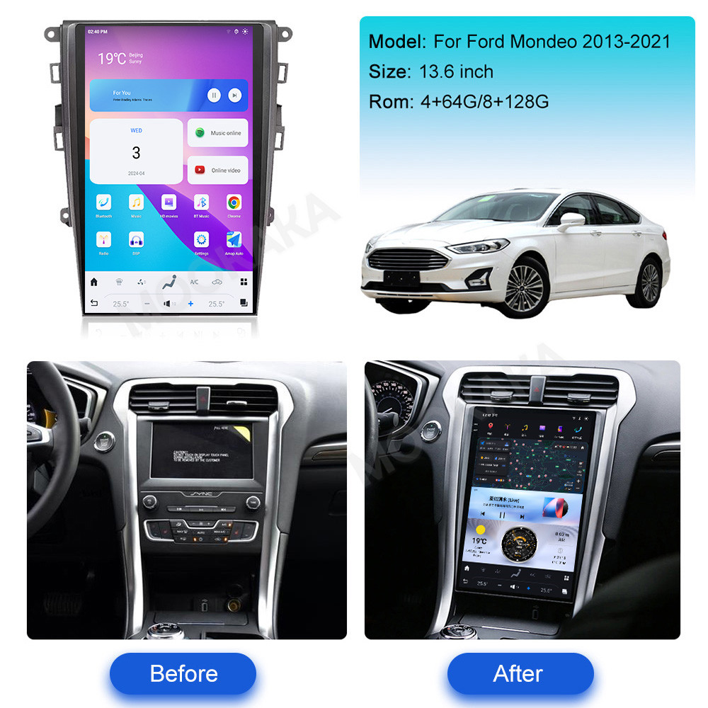フォード モンデオ フュージョン MK5 2013-2021 - Android Head Unit 7862 Octa Core のレビューと価格