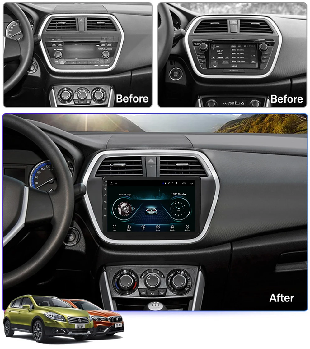 マルチメディアビデオプレーヤー付きカーラジオ,ステレオ,GP - Android Car Stereo 2 Din 8 Core のレビューと価格