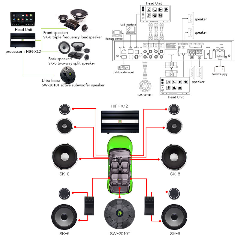 ブルートゥース付きカーオーディオアンプ,10チャンネル,車両 - Car Stereo Dsp 8 Channel のレビューと価格