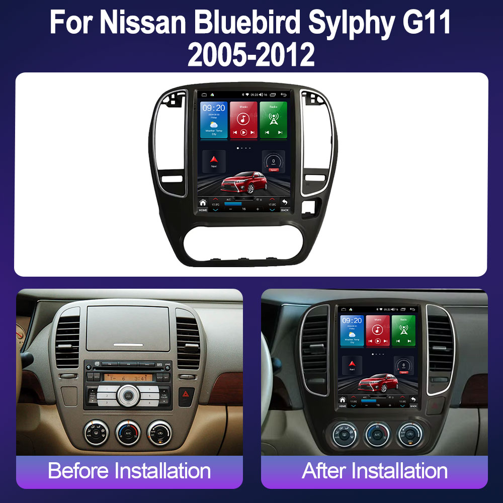 日産ブルーバードシルフィG11（2005-2012）用9.7 - Tesla Style Screen Car Radio のレビューと価格