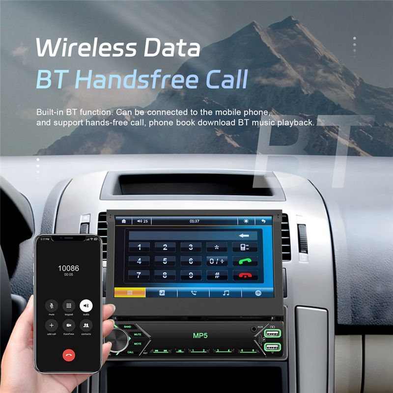 1 Din タッチスクリーンカーステレオ 7 インチフリップ - Car Radio 1 Din Flip Out Screen のレビューと価格
