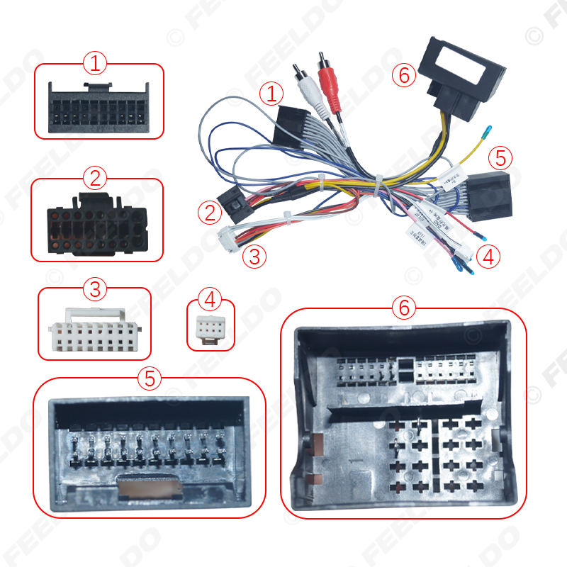 反粒子配線ハーネスケーブル,カーラジオ,16ピン,Andro - Car Stereo Canbus Decoder のレビューと価格