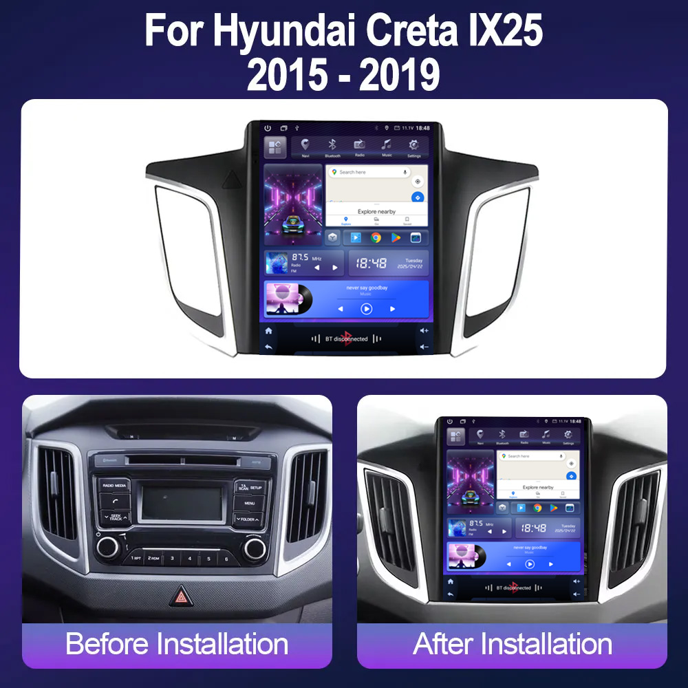 9.7インチAndroid 14搭載車載マルチメディアプレー - Tesla Style Screen Car Radio のレビューと価格