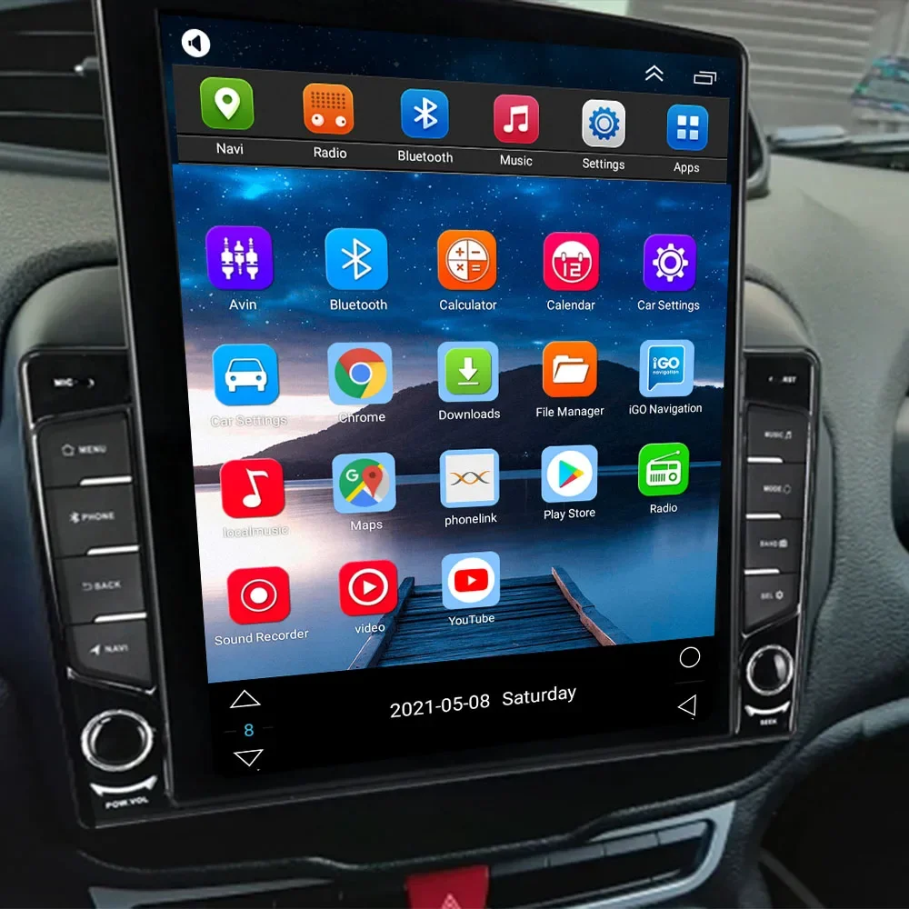 テスラ風デザインのAndroid Auto対応2DINカーラ - Tesla Style Screen Car Radio のレビューと価格