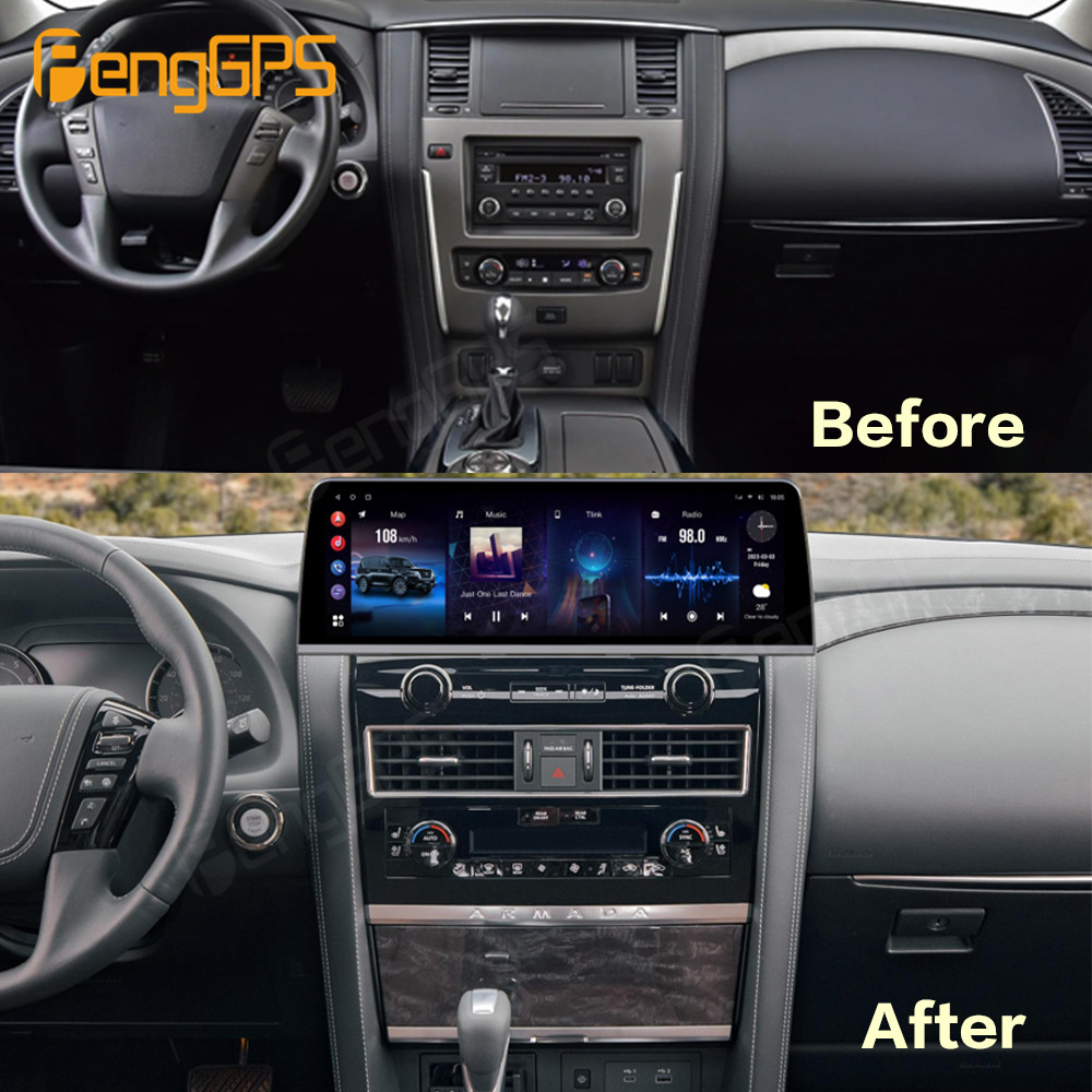 16.9インチ Android 14 日産パトロールY62  - Android Head Unit 7862 Octa Core のレビューと価格